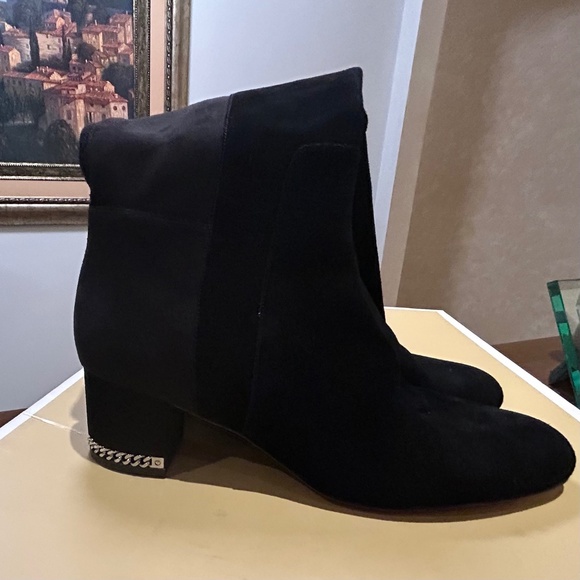 Michael Kors Sabrina  Black Suede Leather Boots, Size 9 M - Picture 16 of 16